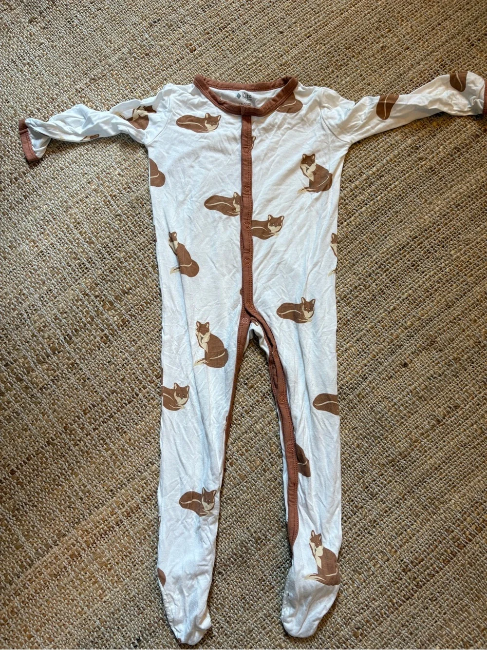 Kyte Baby Snap Footie in Fox